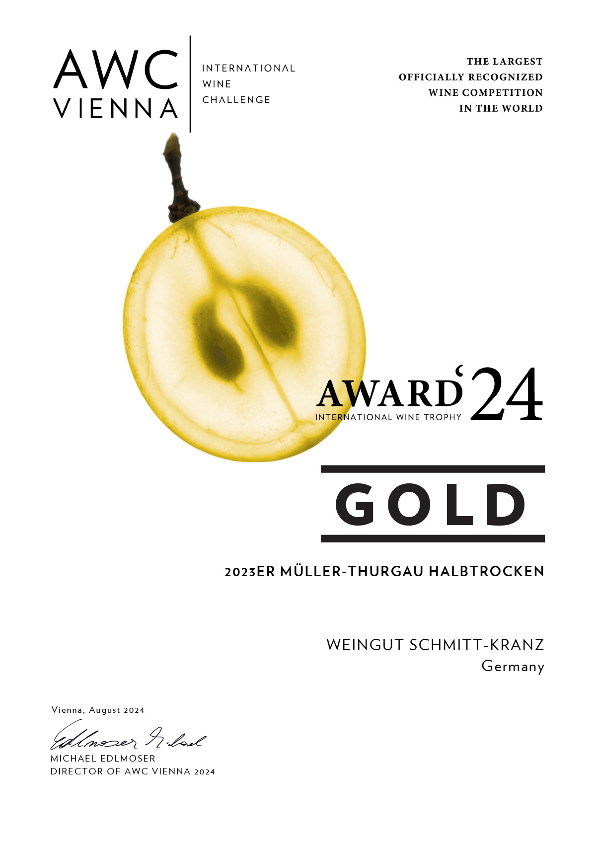 AWC Vienna - Müller Thurgau