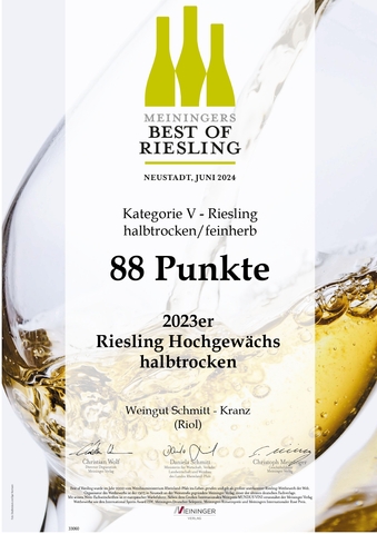 Best of Riesling 2024 Riesling Hochgewächs Halbtrocken